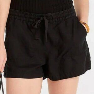 J.Crew Seaside Linen‑Blend Shorts Black Size XL NWT